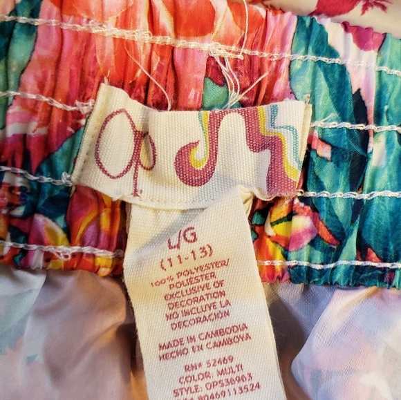 OP Board Swim shorts flowered print  size 11/13 - Picture 6 of 6